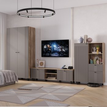 Стенка Олива комп.3 муссон (БТС) в Качканаре - kachkanar.mebel-e96.ru