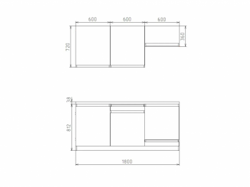 Кухонный гарнитур 1800 мм Ольвия-8 (Росток) в Качканаре - kachkanar.mebel-e96.ru