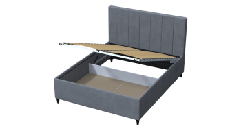 Кровать с ПМ Оливия Серый (Лин) в Качканаре - kachkanar.mebel-e96.ru
