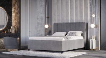 Кровать с ПМ Оливия Серый (Лин) в Качканаре - kachkanar.mebel-e96.ru