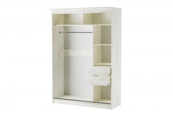 Шкаф-купе Орион 1500 мм крафт белый (Памир) в Качканаре - kachkanar.mebel-e96.ru