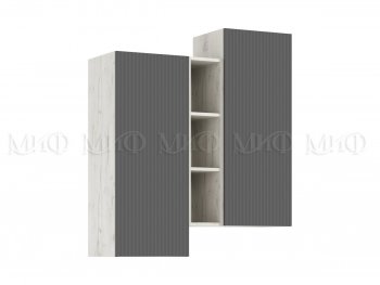Стенка Оскар комп.2 крафт белый/графит (Миф) в Качканаре - kachkanar.mebel-e96.ru