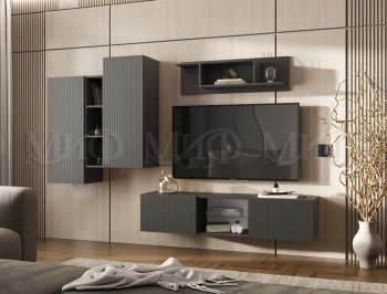 Стенка Оскар графит (Миф) в Качканаре - kachkanar.mebel-e96.ru