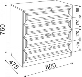 Комод Ости Модуль 06 (Риннер) в Качканаре - kachkanar.mebel-e96.ru