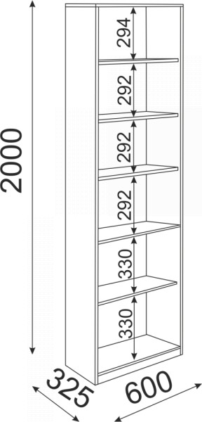 Библиотека Остин Модуль 05 (Риннер) в Качканаре - kachkanar.mebel-e96.ru