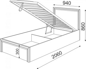 Кровать с ПМ Остин Модуль 22 (Риннер) в Качканаре - kachkanar.mebel-e96.ru