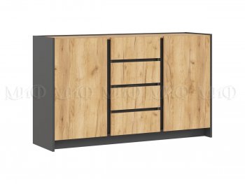 Комод 2дв.4ящ. Остин крафт/графит (Миф) в Качканаре - kachkanar.mebel-e96.ru