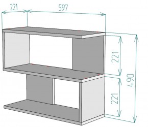 Полка S27 (Графит) в Качканаре - kachkanar.mebel-e96.ru