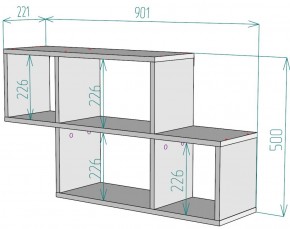 Полка S39 (Белый) в Качканаре - kachkanar.mebel-e96.ru