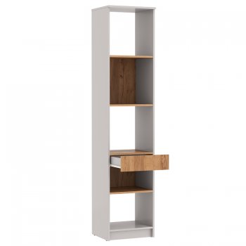 Стеллаж 89.21 Прайм (высокий с ящиком) (Олмеко) в Качканаре - kachkanar.mebel-e96.ru