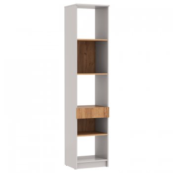 Стеллаж 89.21 Прайм (высокий с ящиком) (Олмеко) в Качканаре - kachkanar.mebel-e96.ru