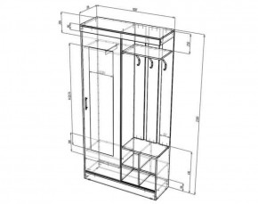 Прихожая купе Бриз (Лин) в Качканаре - kachkanar.mebel-e96.ru