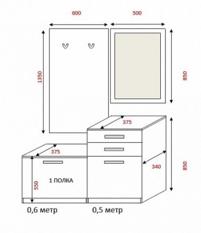 Прихожая Визит (1100) РиИКМ в Качканаре - kachkanar.mebel-e96.ru