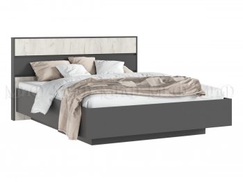 Кровать парящая Роджина с подсветкой, графит/крафт белый (Миф) в Качканаре - kachkanar.mebel-e96.ru