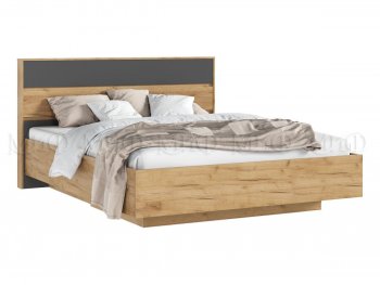 Кровать парящая Роджина с подсветкой, крафт/графит (Миф) в Качканаре - kachkanar.mebel-e96.ru