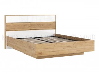 Кровать парящая Роджина с подсветкой, крафт/белый (Миф) в Качканаре - kachkanar.mebel-e96.ru