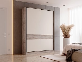 Спальный гарнитур Роджина крафт серый/кашемир, модульный (Миф) в Качканаре - kachkanar.mebel-e96.ru