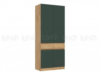 Шкаф 1000 мм Роджина крафт/изумруд (Миф) в Качканаре - kachkanar.mebel-e96.ru