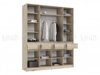 Спальный гарнитур Роджина крафт серый/кашемир, модульный (Миф) в Качканаре - kachkanar.mebel-e96.ru