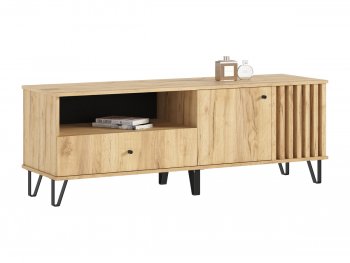 Тумба ТВ (1500) Роджина дуб крафт/дуб крафт (Миф) в Качканаре - kachkanar.mebel-e96.ru