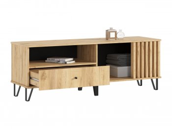 Тумба ТВ (1500) Роджина дуб крафт/дуб крафт (Миф) в Качканаре - kachkanar.mebel-e96.ru