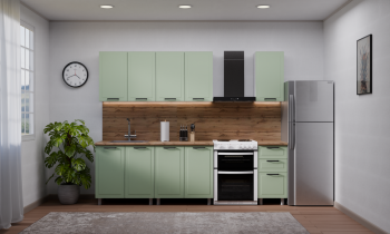 Кухонный гарнитур Ромашка 1600 мм Фисташка (Аленка) в Качканаре - kachkanar.mebel-e96.ru