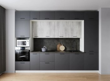 Кухонный гарнитур Санторини 3400 мм МДФ (Санвут) в Качканаре - kachkanar.mebel-e96.ru