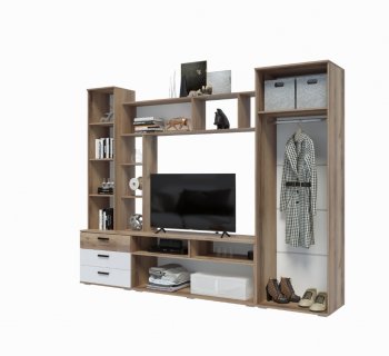 Стенка Крокус белый (Эра) в Качканаре - kachkanar.mebel-e96.ru