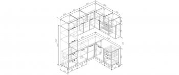 Кухонный гарнитур угловой Крафт 2200*1700 мм (Санвут) в Качканаре - kachkanar.mebel-e96.ru