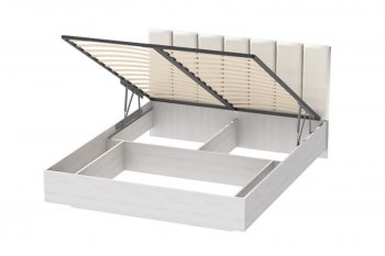 Кровать с подъемным механизмом Шарм (арт.031М1) экокожа Sontex Milk (Диал) в Качканаре - kachkanar.mebel-e96.ru | фото