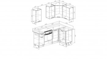 Кухонный гарнитур угловой Роза 2000*1200 мм (Sanvut) в Качканаре - kachkanar.mebel-e96.ru