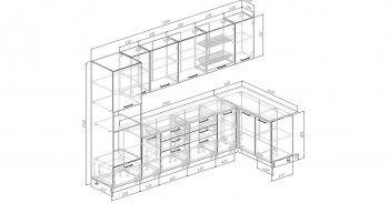 Угловой кухонный гарнитур Латте 3200х1400 мм в Качканаре - kachkanar.mebel-e96.ru
