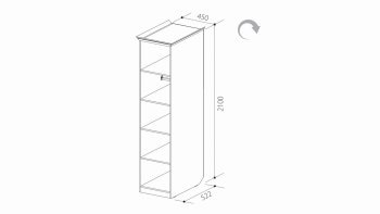 Шкаф-пенал ШиК-1 ( Уголок Школьника 2) в Качканаре - kachkanar.mebel-e96.ru