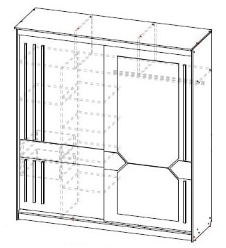 Шкаф-купе № 25 2000 мм (СВ) в Качканаре - kachkanar.mebel-e96.ru