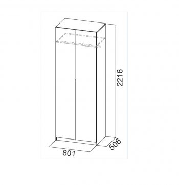 Шкаф 800 мм ШК-5 графит (СВ) в Качканаре - kachkanar.mebel-e96.ru