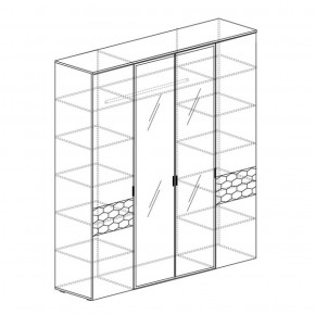 Шкаф 4-дверный Дели 79 (Яна) в Качканаре - kachkanar.mebel-e96.ru