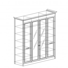 Шкаф 4-дверный с зеркалом Адель 457 (Яна) в Качканаре - kachkanar.mebel-e96.ru