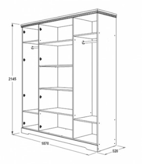 Шкаф 1800 мм для одежды и белья Ольга-12 ЛДСП в Качканаре - kachkanar.mebel-e96.ru