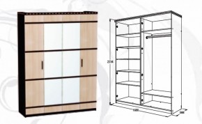 Шкаф 1680 мм 4-х дверный Ольга-13 в Качканаре - kachkanar.mebel-e96.ru