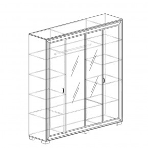 Шкаф для одежды 4-дверный Афины 367 (Яна) в Качканаре - kachkanar.mebel-e96.ru