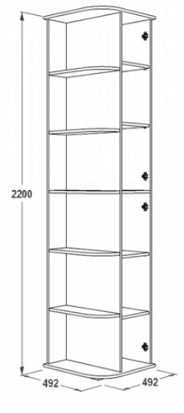 Шкаф крайний Ольга-14 (492*492) в Качканаре - kachkanar.mebel-e96.ru