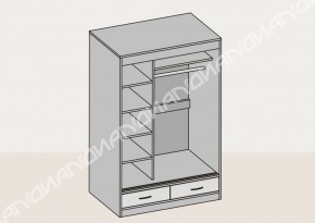 Шкаф-купе 1500 мм (арт. 009) венге/дуб белфорт в Качканаре - kachkanar.mebel-e96.ru