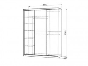 Шкаф-купе Бассо 7-600 07 (полки слева) в Качканаре - kachkanar.mebel-e96.ru