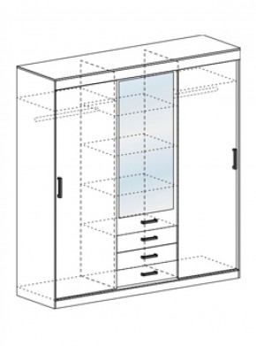 Шкаф-купе Лидер-3М 1700 мм (СтендМ) в Качканаре - kachkanar.mebel-e96.ru