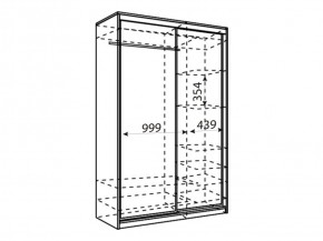 Шкаф-купе Рене 1500 вариант 1 (ЛДСП/ЛДСП) в Качканаре - kachkanar.mebel-e96.ru