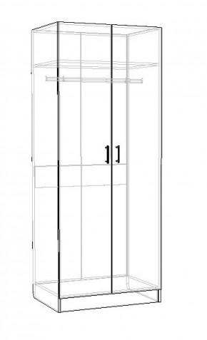 Шкаф Лофт 2-х створчатый (Дуб сонома) в Качканаре - kachkanar.mebel-e96.ru