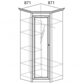 Шкаф угловой Флоренция 641 (Яна) в Качканаре - kachkanar.mebel-e96.ru