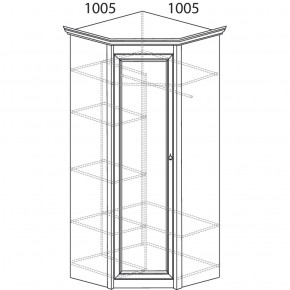 Шкаф угловой Флоренция 662 фасад глухой (Яна) в Качканаре - kachkanar.mebel-e96.ru