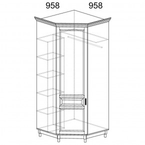 Шкаф угловой Прованс 418 (Яна) в Качканаре - kachkanar.mebel-e96.ru