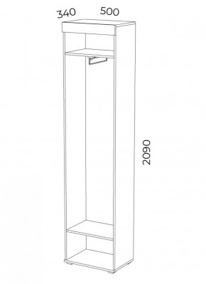 Шкаф ЗШ-5-1-R Зетта в Качканаре - kachkanar.mebel-e96.ru